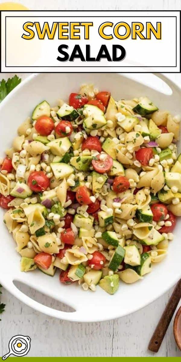 sweet corn salad pin image