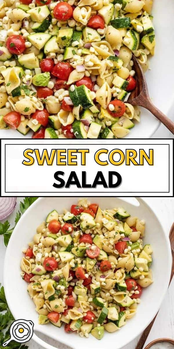 sweet corn salad pin image