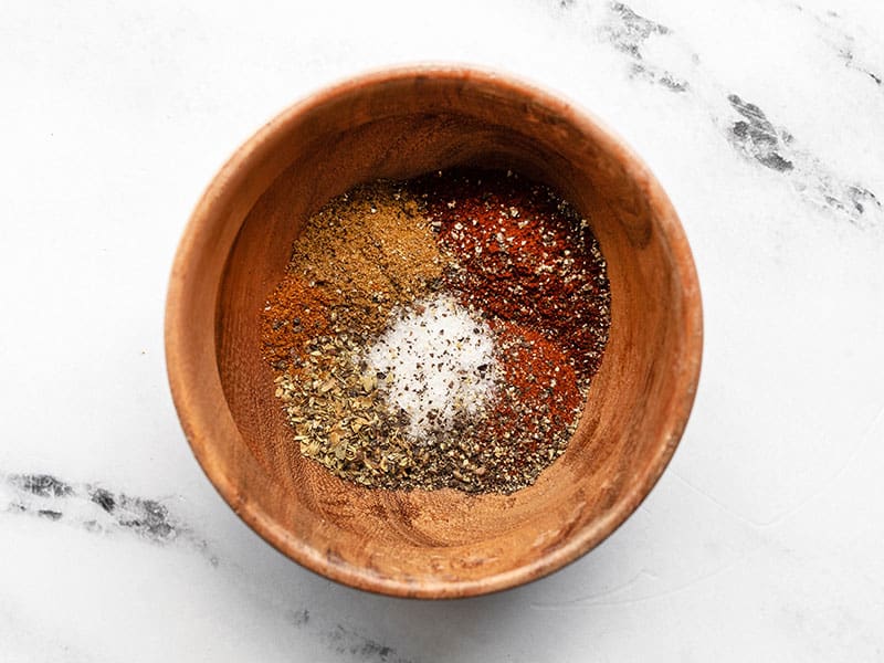 taco seasoning spices in a small bowl