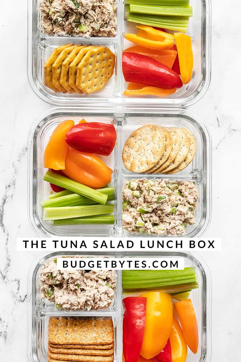 The Tuna Salad Lunch Box - No Cook Lunch Idea - Budget Bytes