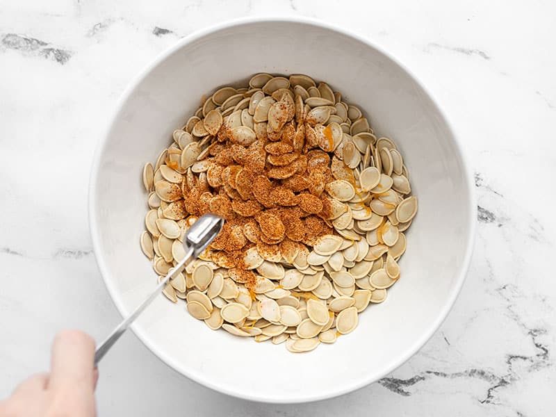 Season pumpkin seeds