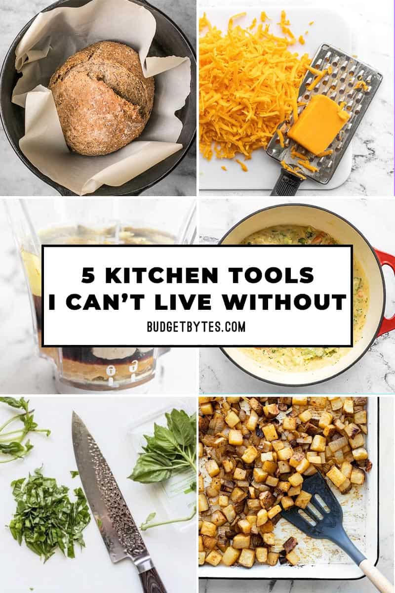 kitchen tool thumbnails with title text overlay