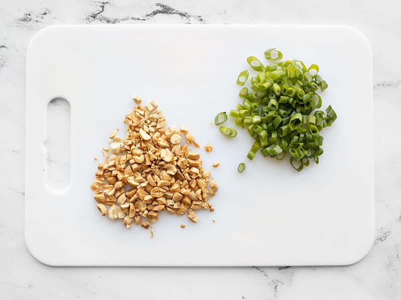 chopped peanuts and sliced green onion