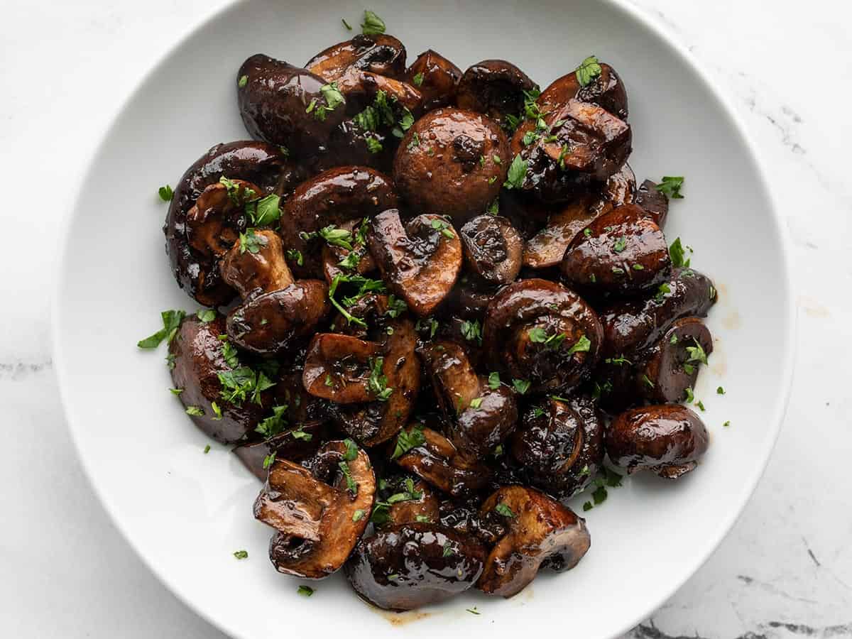 Balsamic Shallot Mushrooms