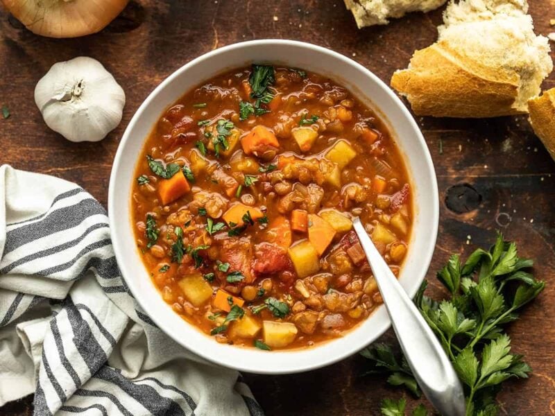 Smooth Chilli Noodle Soup with Leftover Lettuce - Lucy & Lentils