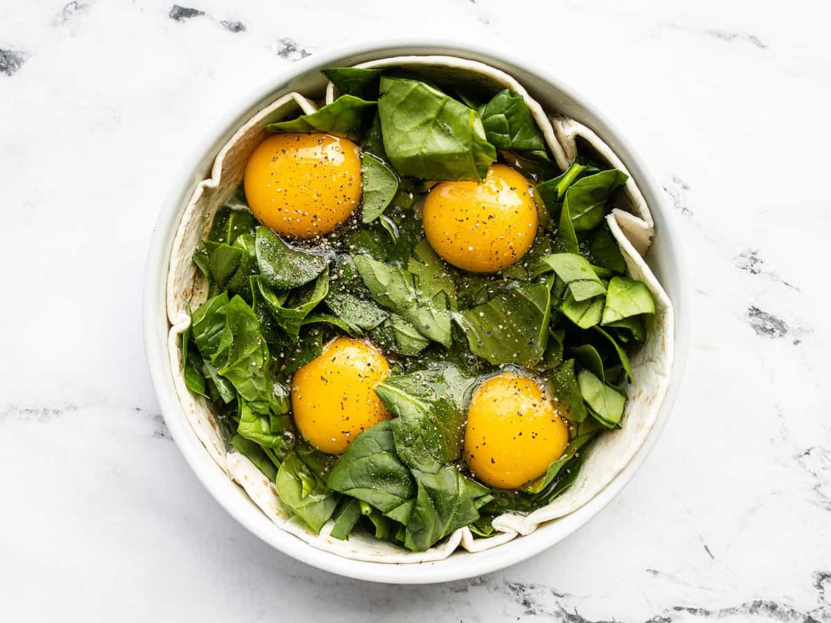 Tortilla Baked Eggs - Easy Breakfast Idea - Budget Bytes