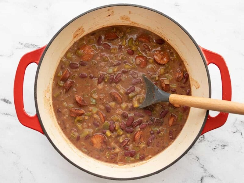 Simmered pot of red beans