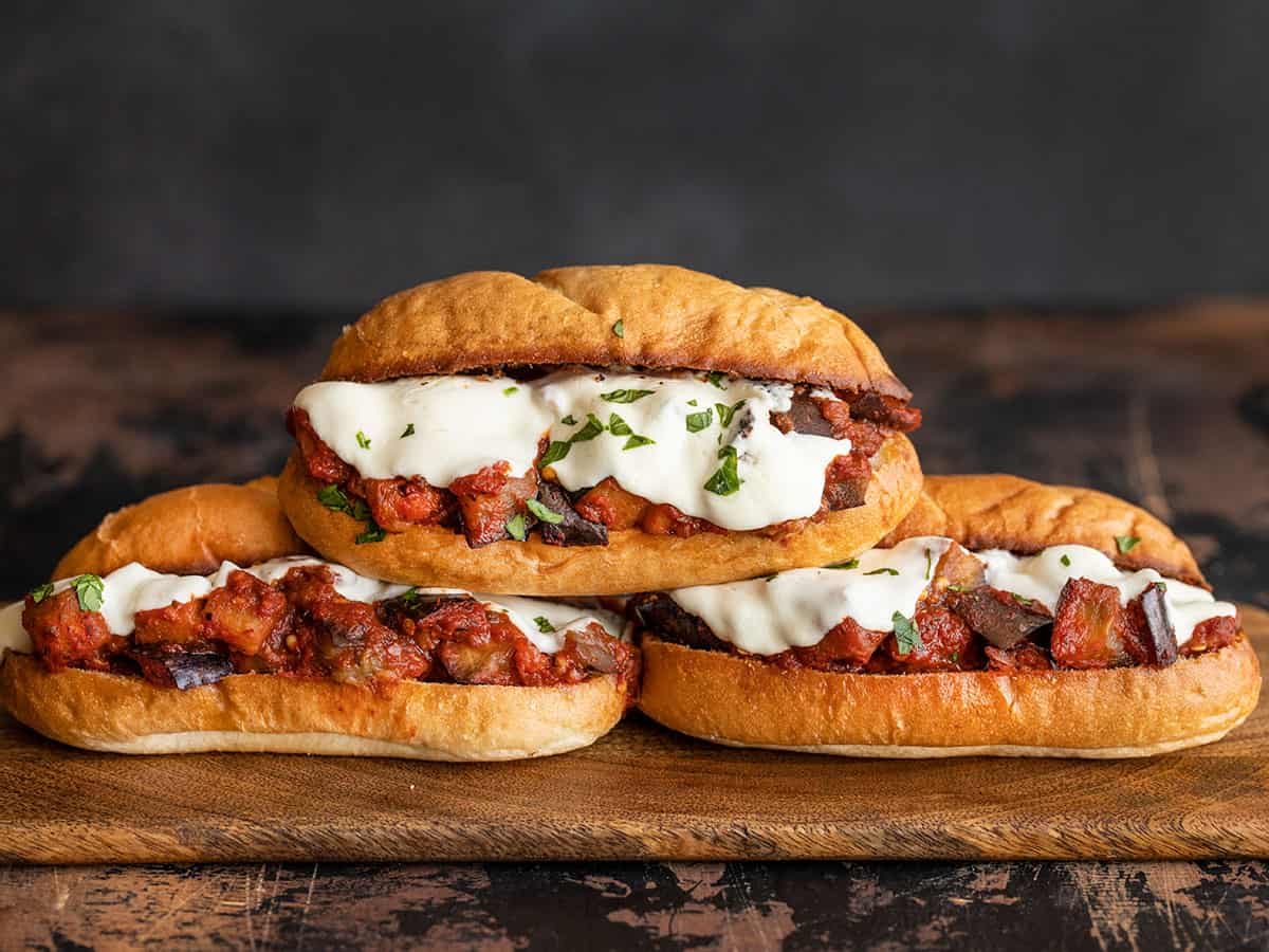 Eggplant Mozzarella Sandwiches via Budget Bytes