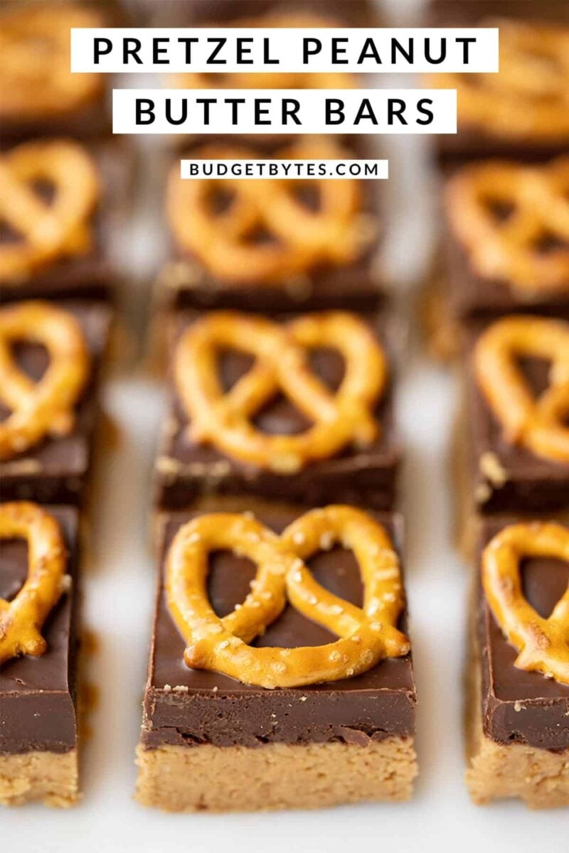 Boozy Bacon Pretzel Peanut Butter Bars