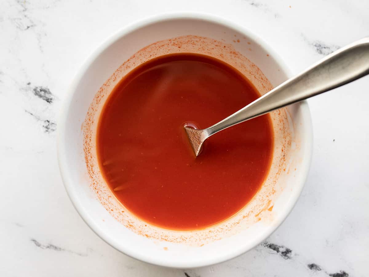 Gochujang dressing in a bowl