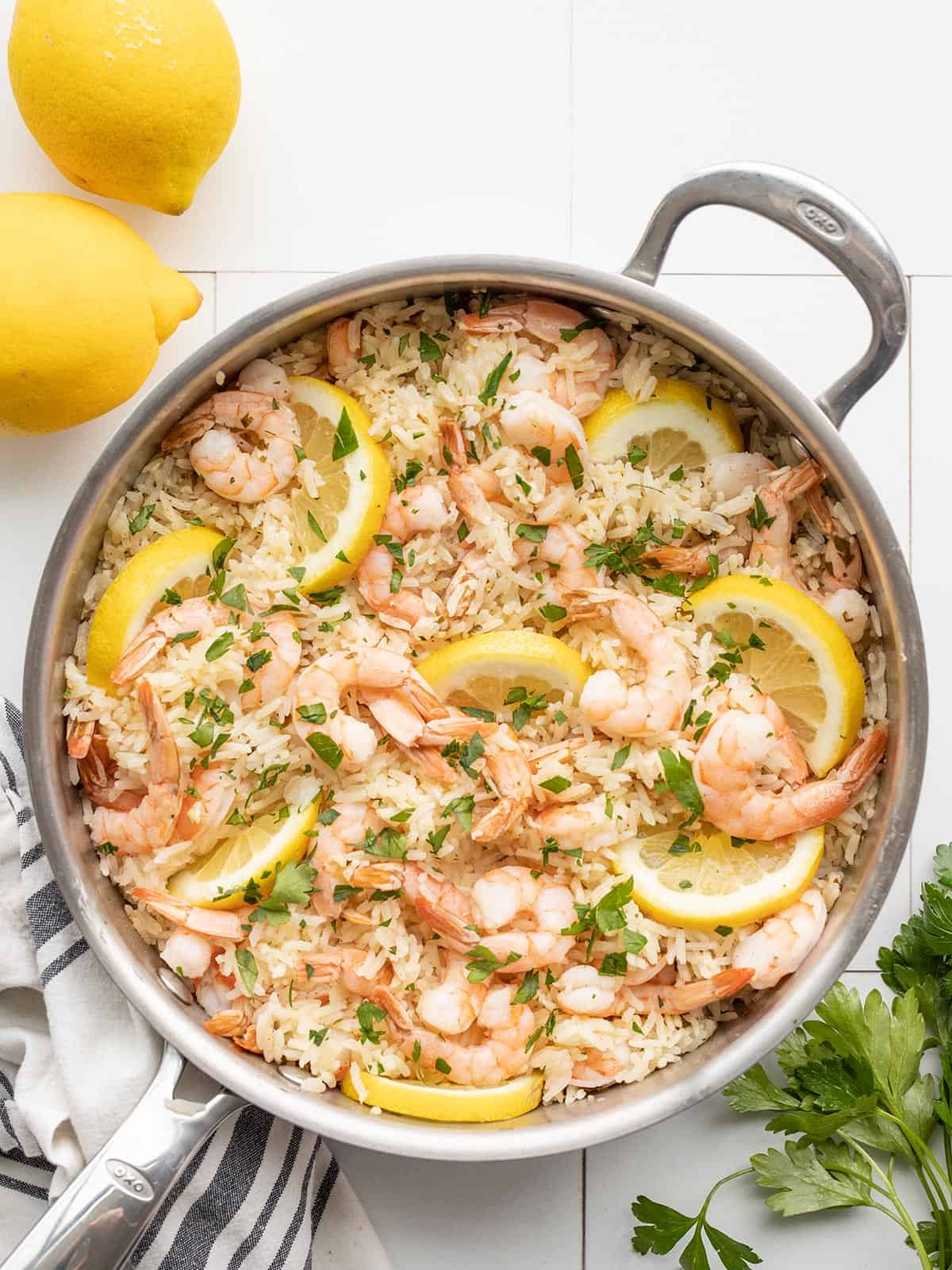 One Pot Lemon Garlic Shrimp and Rice - Budget Bytes