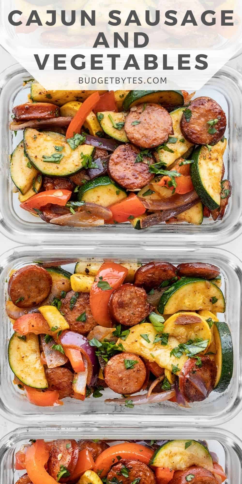 Cajun Sausage and Vegetables Budget Bytes