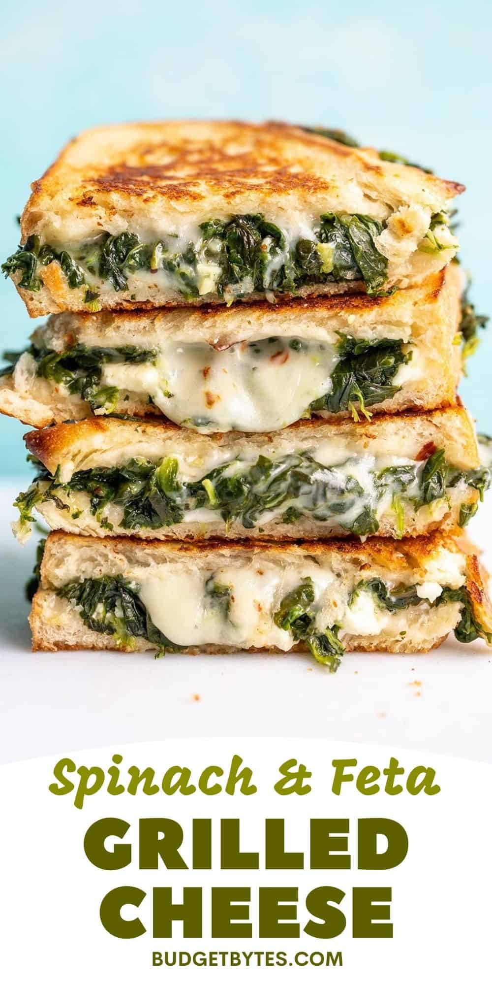 Spinach and Feta Grilled Cheese - Budget Bytes