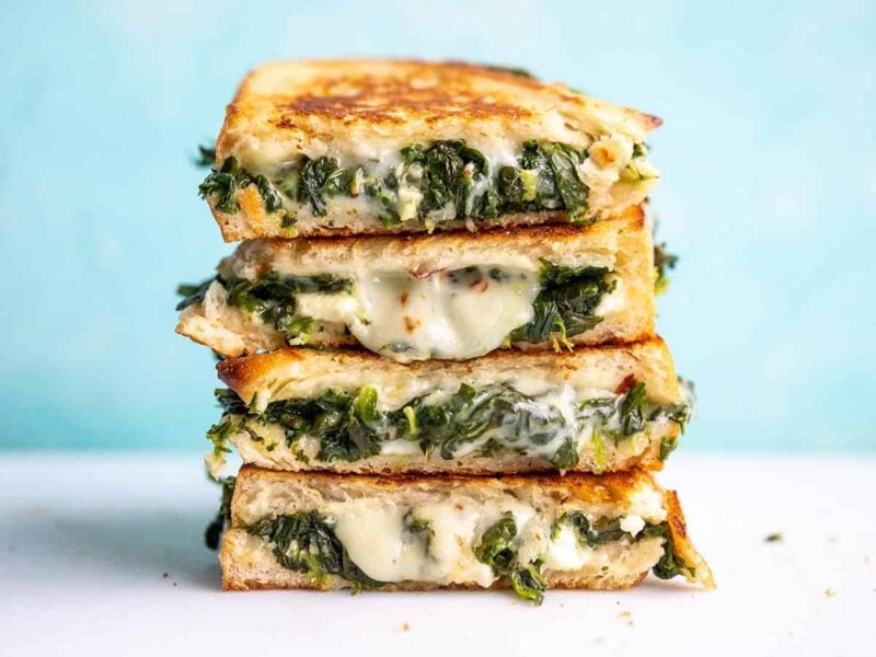 Spinach and Feta Grilled Cheese Budget Bytes