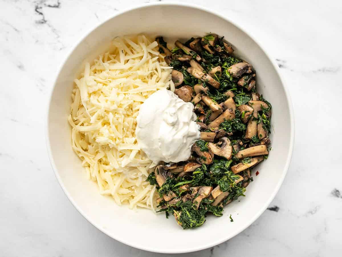 quesadilla filling ingredients in a bowl