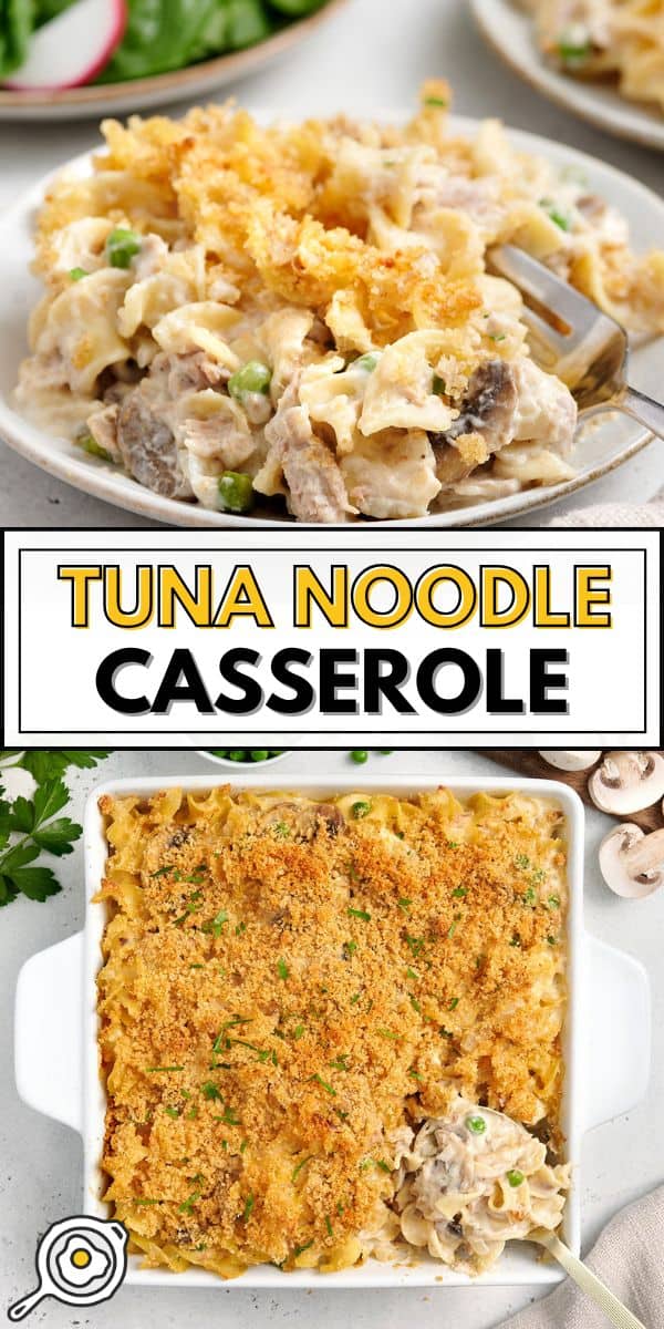tuna noodle casserole pin image