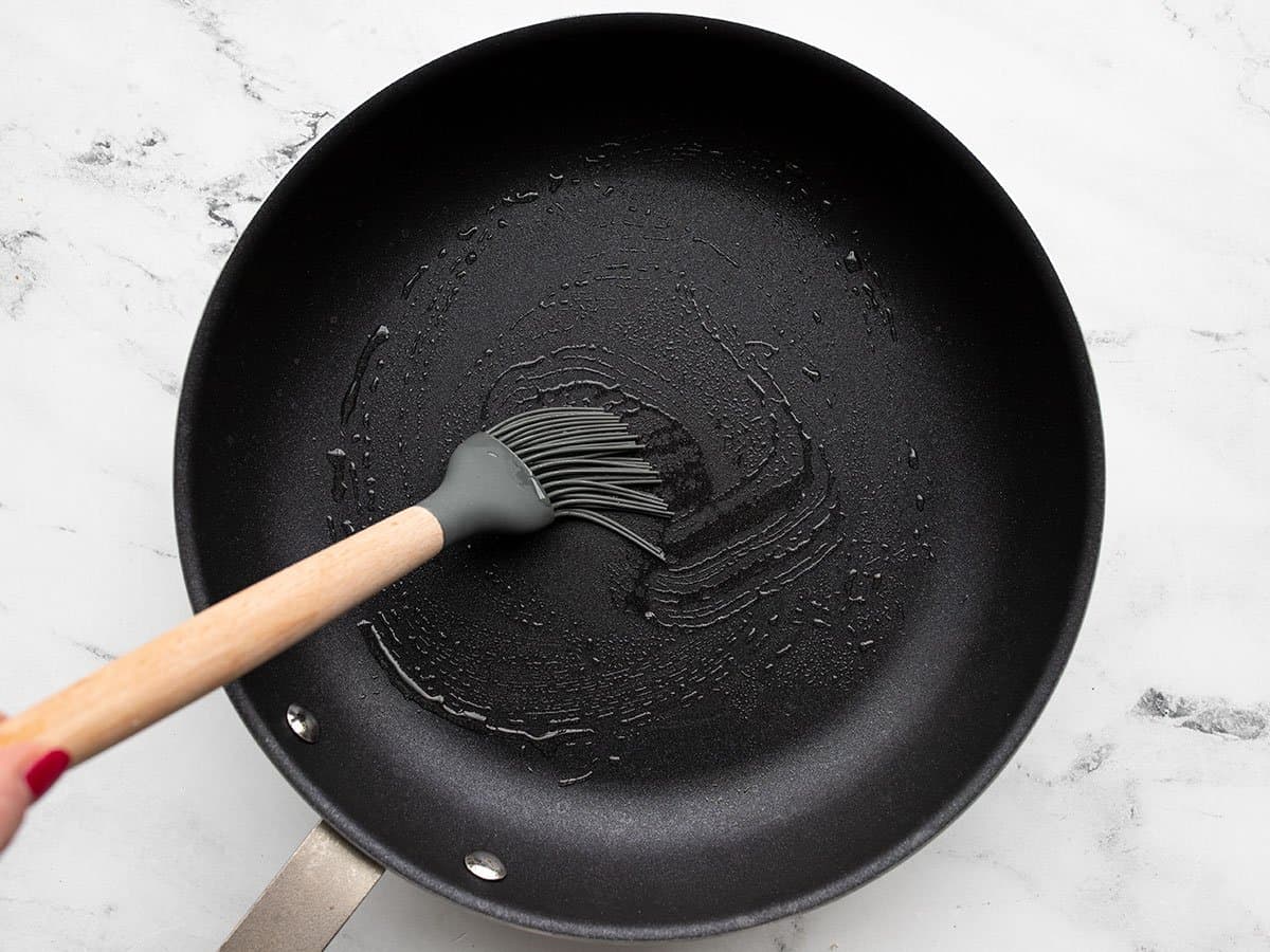 Grease the pan.