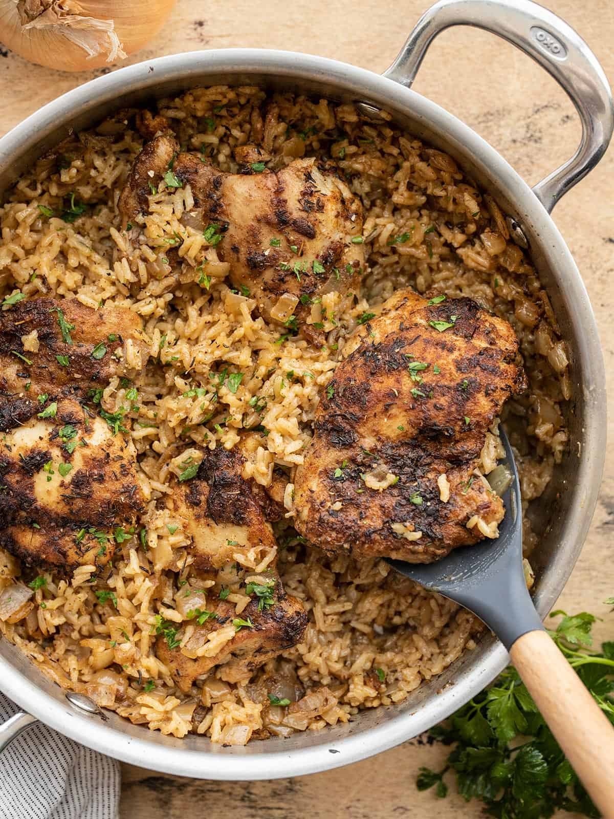 One-pot Rice Cooker Chicken Rice with Vegetables