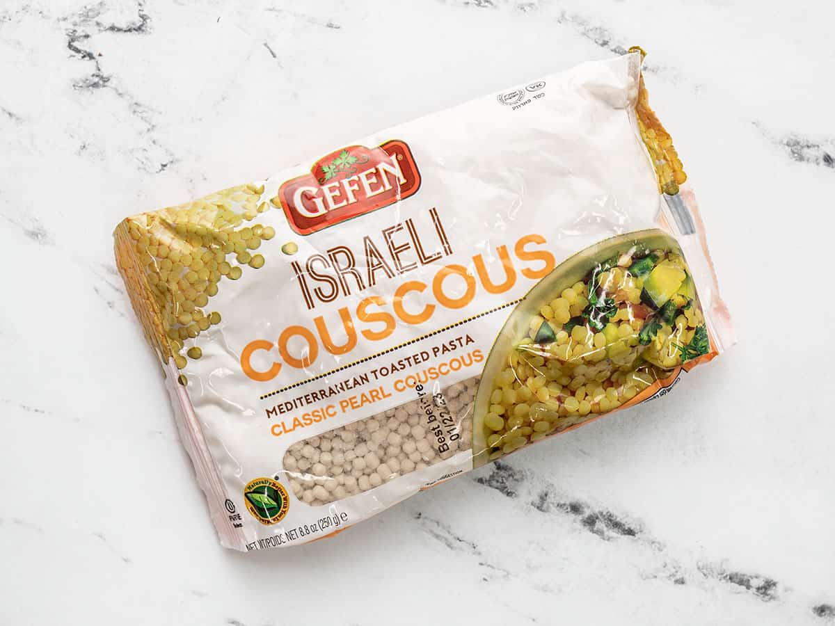 A package of pearl couscous.