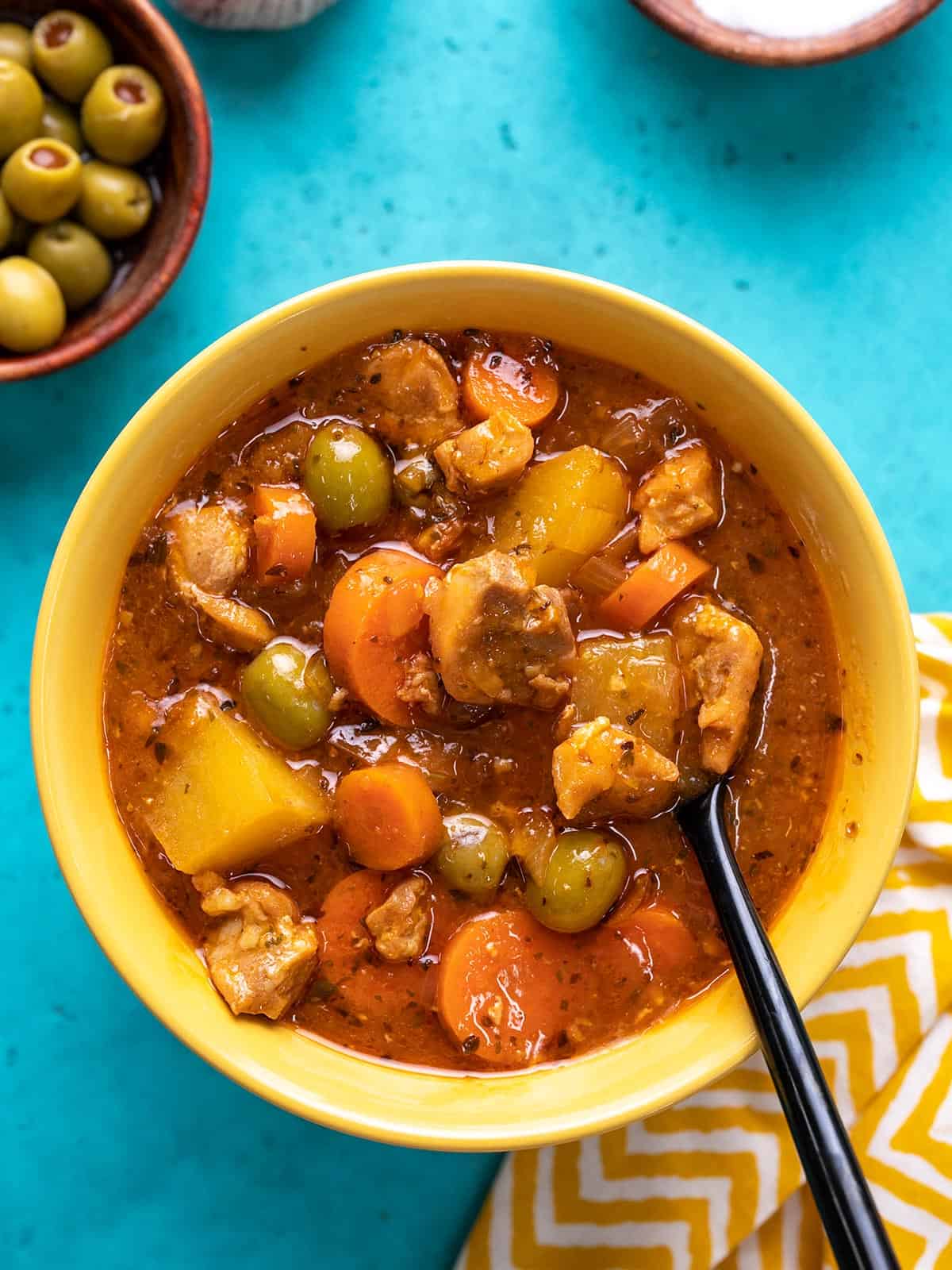 Pollo Guisado Puerto Rican En