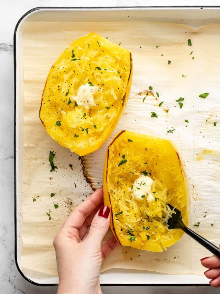 Roasted Spaghetti Squash Budget Bytes
