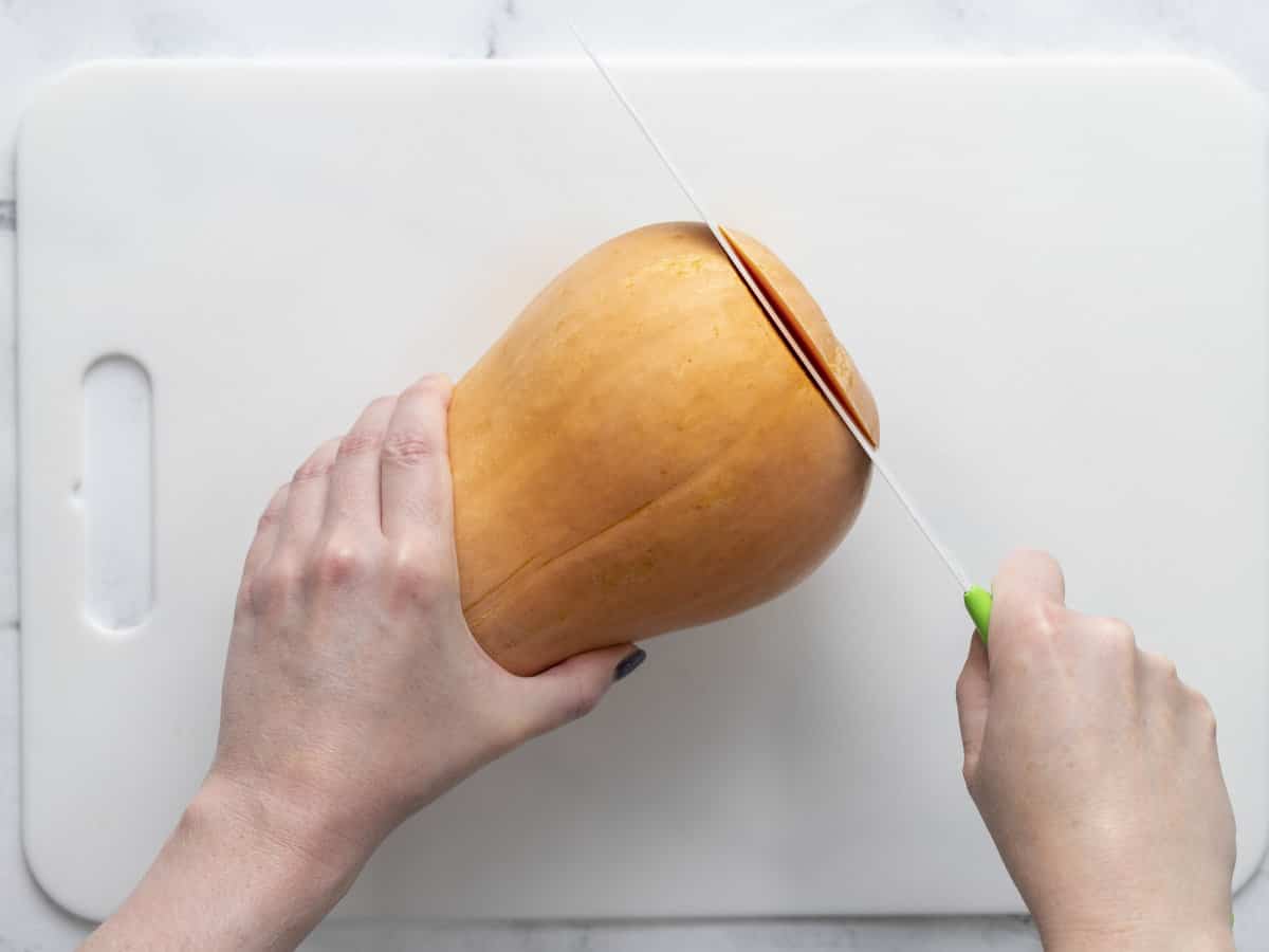 How to Peel and Cut a Butternut Squash