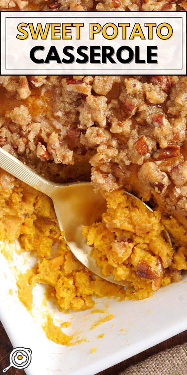 sweet potato casserole pin image
