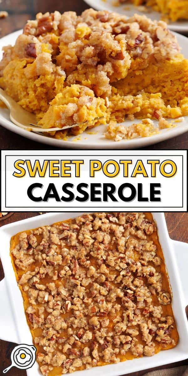 sweet potato casserole pin image