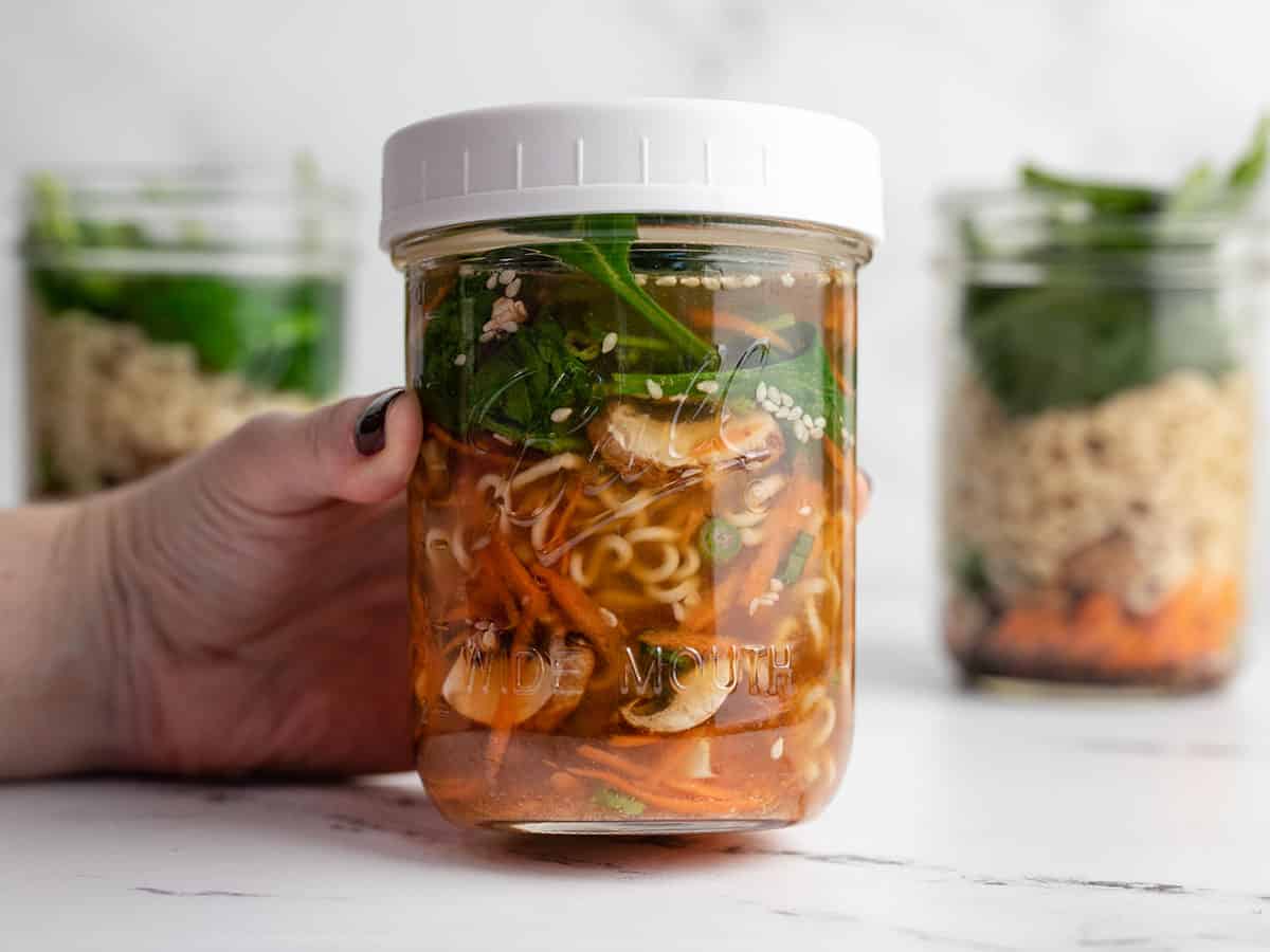 Meal Prep Noodle Soup Jars - Budget Bytes