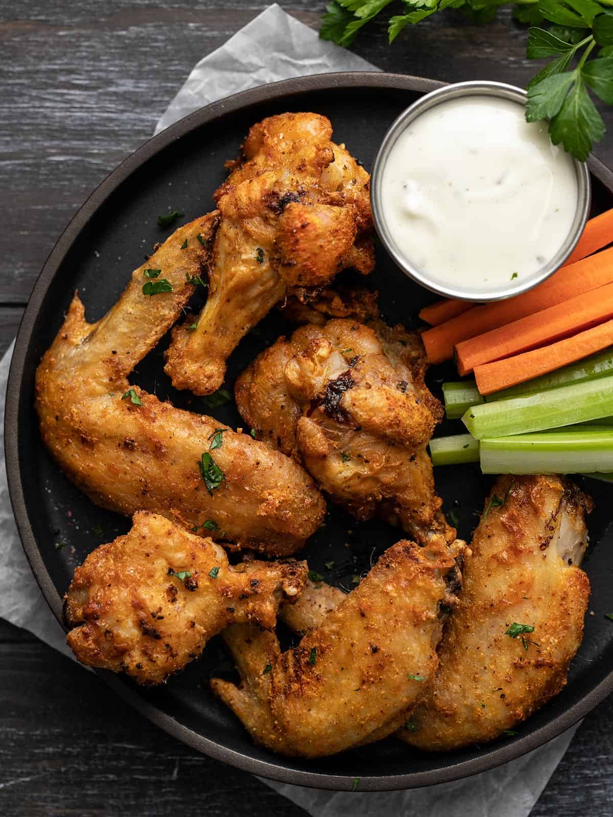 Crispy Air Fryer Chicken Wings (with Secret Ingredient