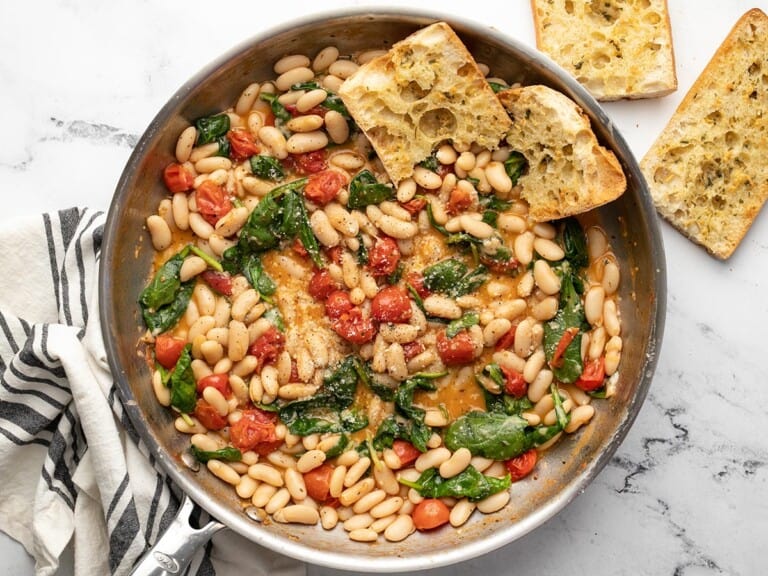Saucy White Beans with Spinach Budget Bytes
