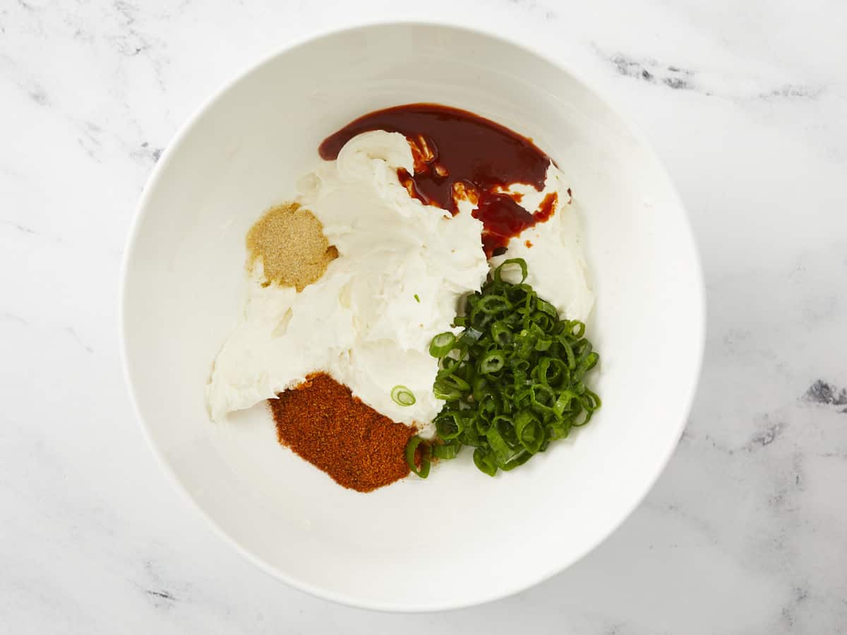 Overhead shot of spices in a bowl.