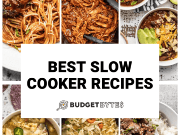 Collage of six recipe photos highlighting best slow cooker recipes