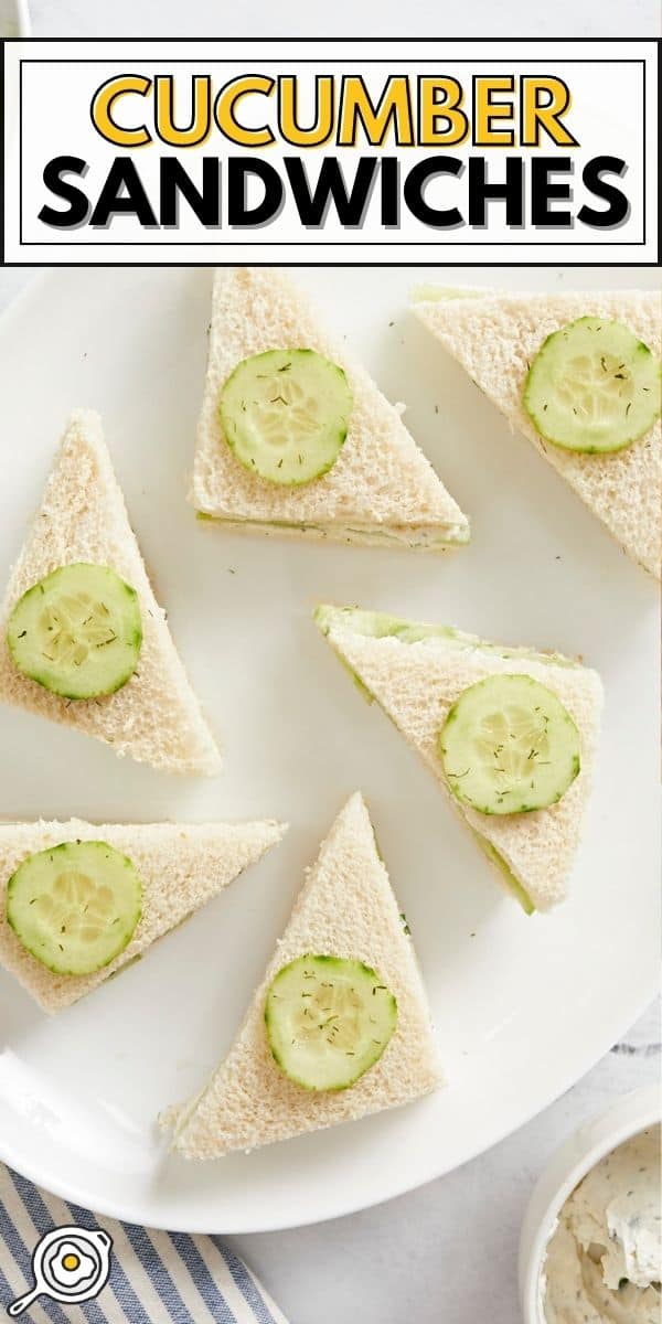 cucumber sandwiches pin image