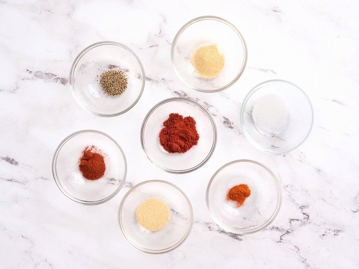 The ingredient to make burger seasoning.