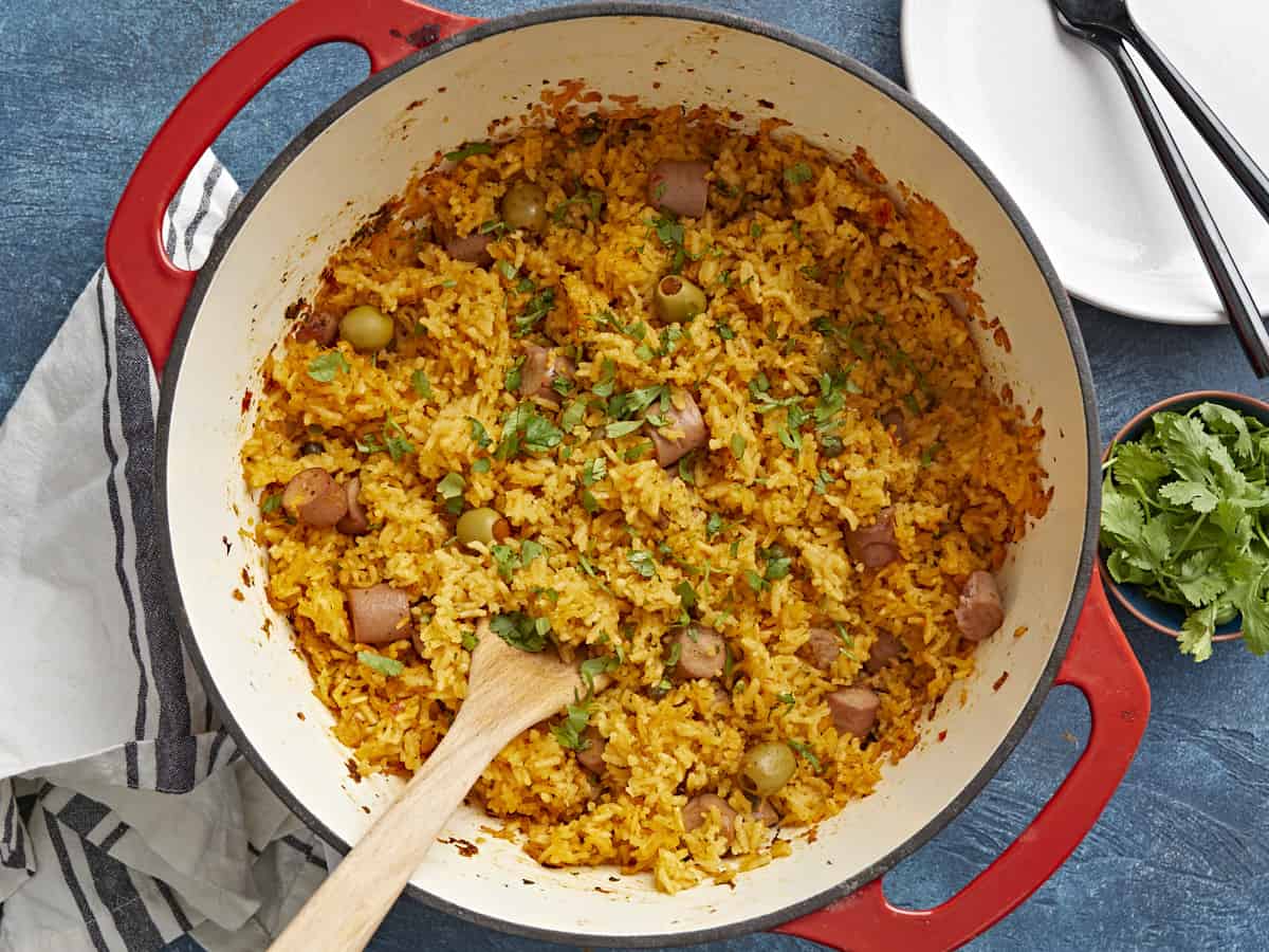 https://www.budgetbytes.com/wp-content/uploads/2023/07/Arroz-Con-Salchichas-Overhead.jpg