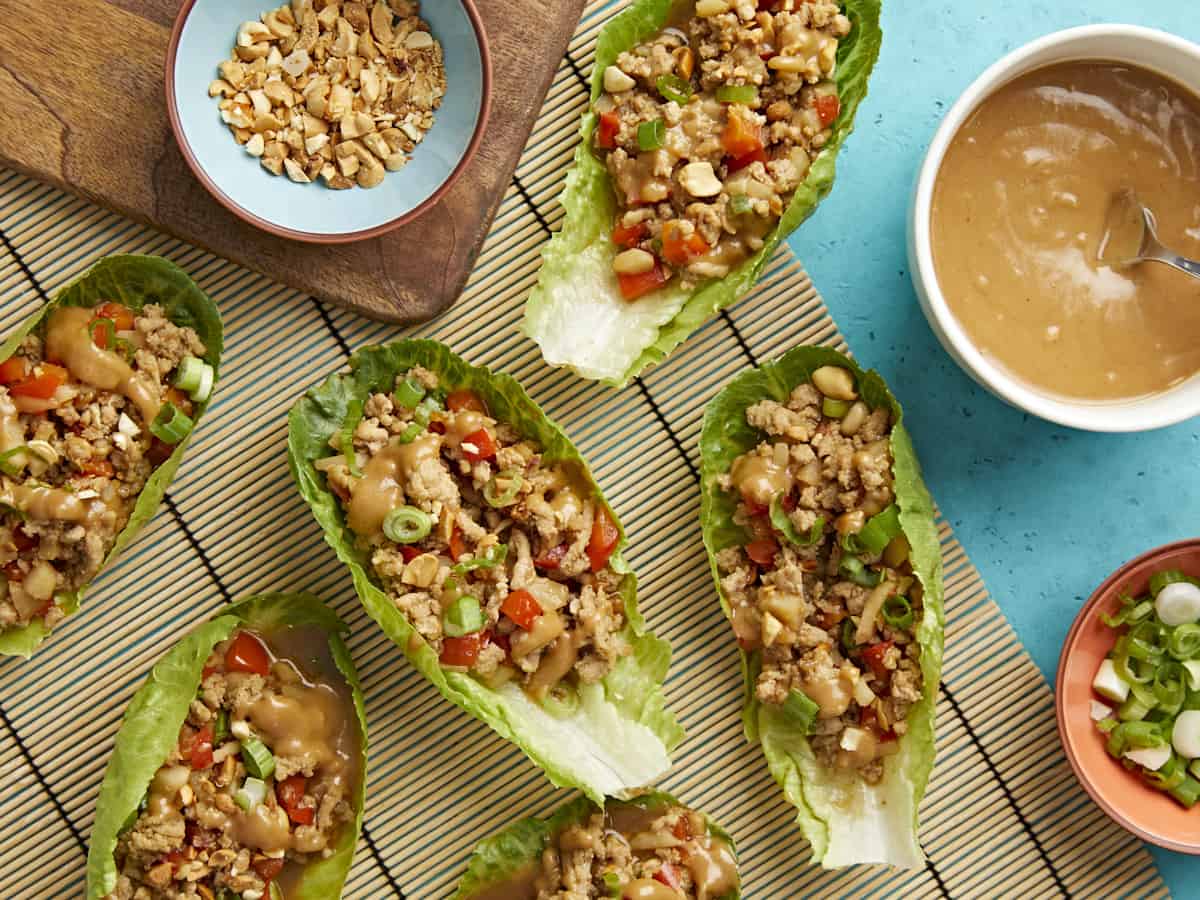 Thai Chicken Wraps with Peanut Sauce - Pass Me Some Tasty