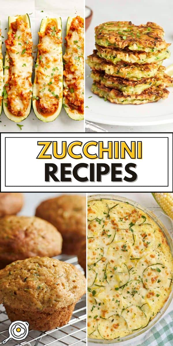 zucchini recipes pin image