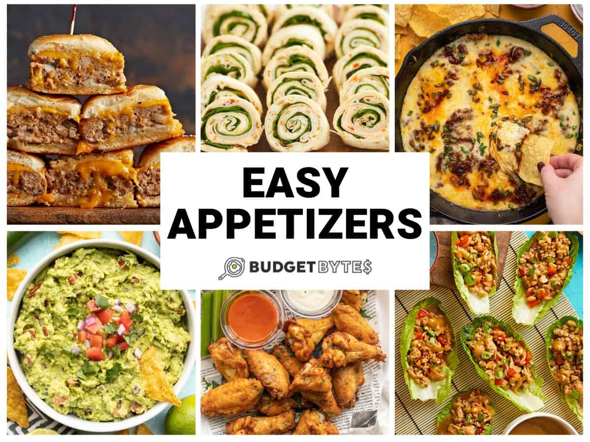 Quick and Easy Party Appetizers (all with four ingredients or less