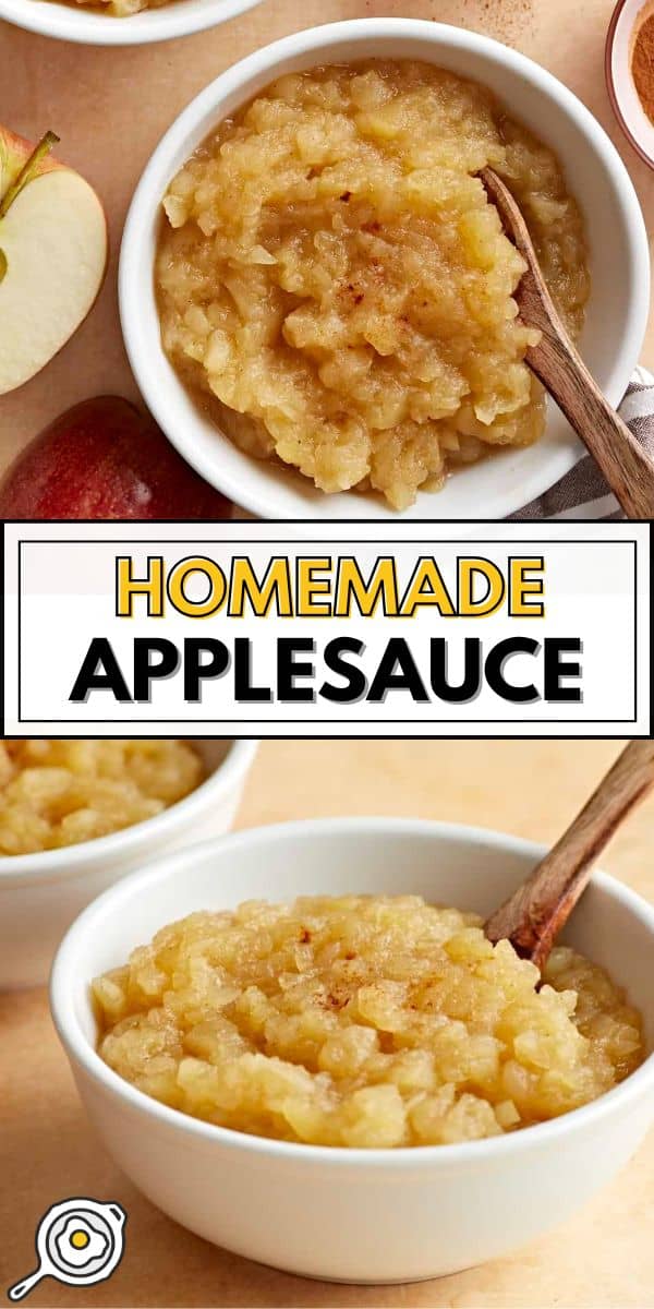 homemade applesauce pin image