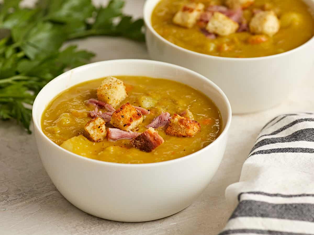 Crockpot Ham Split-Pea Soup - Flipped-Out Food