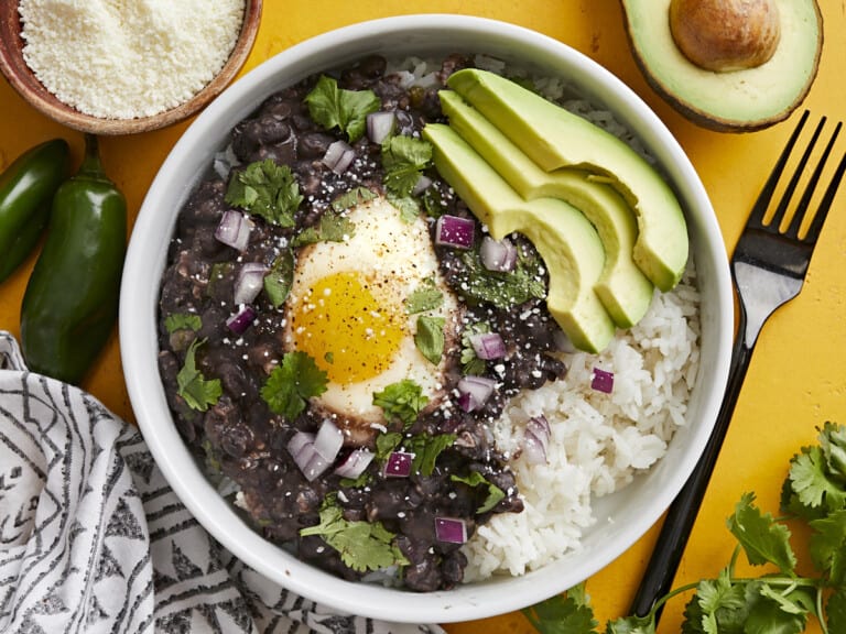 Black Beans with Eggs - Budget Bytes