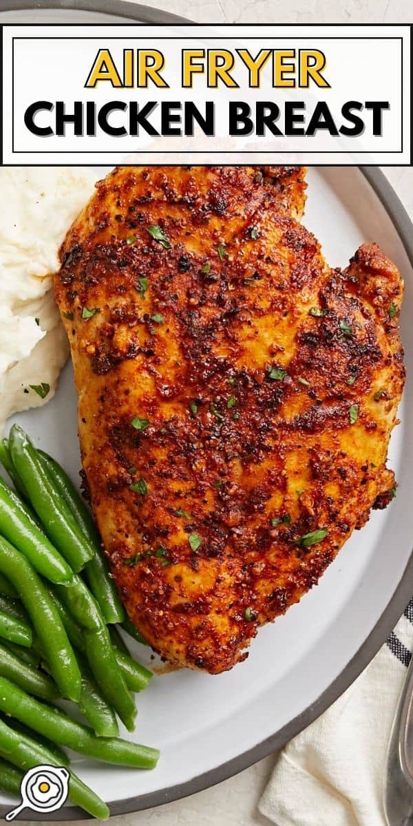 air fryer chicken breast pin image