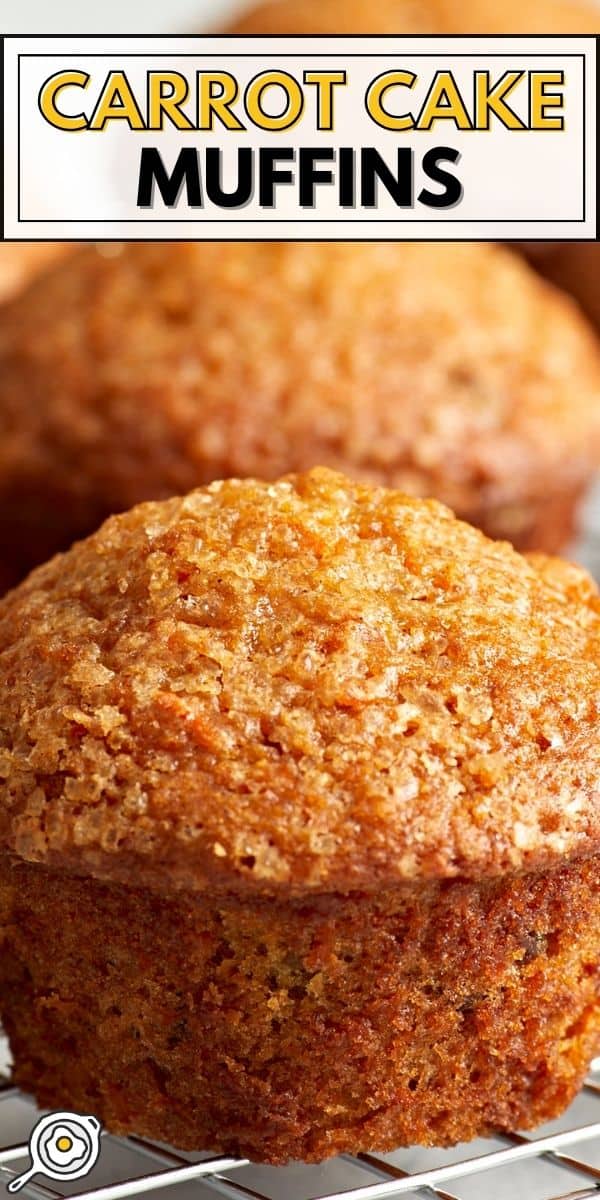 carrot cake muffins pin image