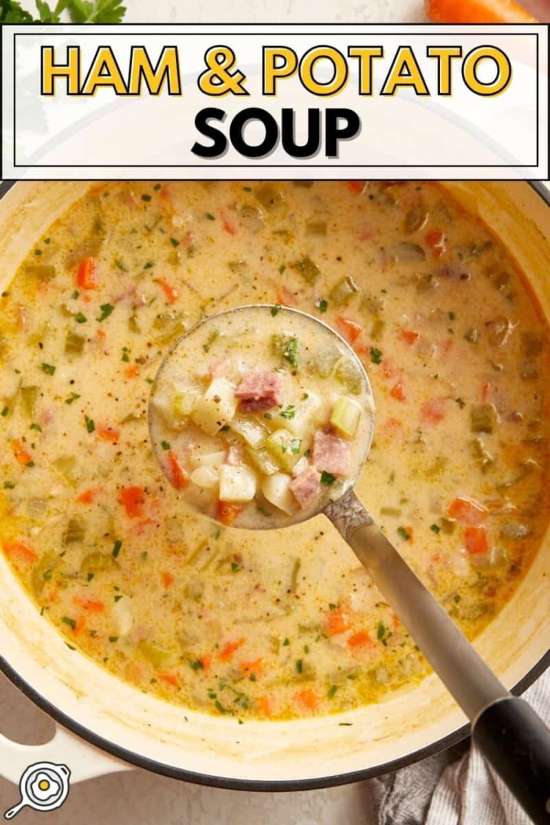 Ham and potato soup pin.