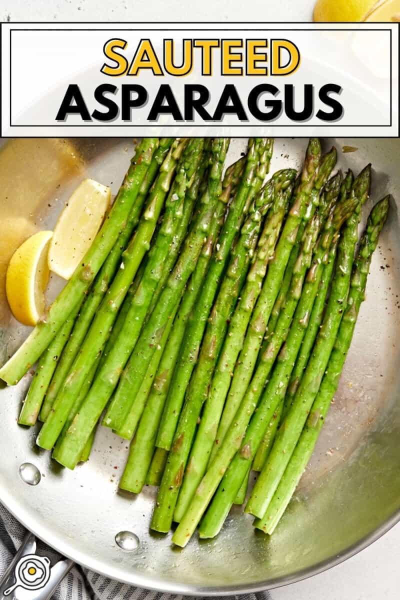 sautéed asparagus needles.