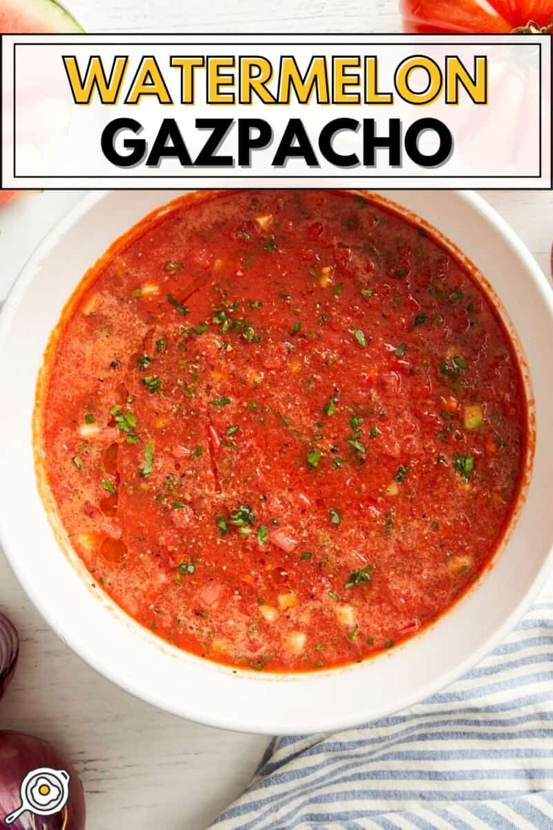 Épingles de gaspacho de pastèque.