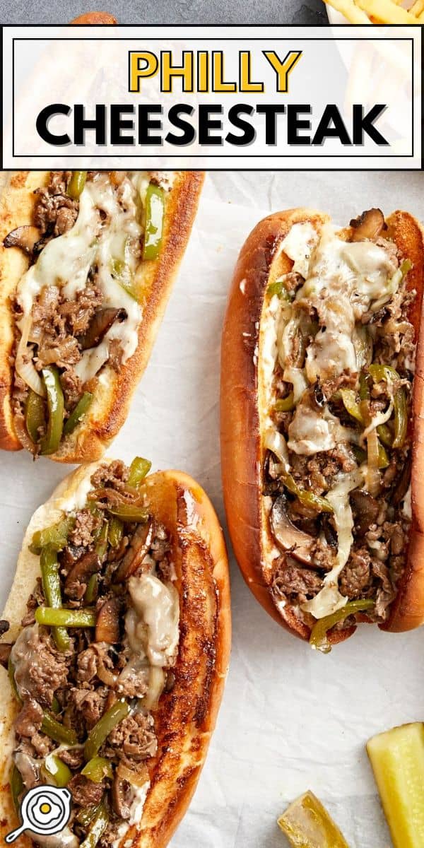 philly cheesesteak pin image