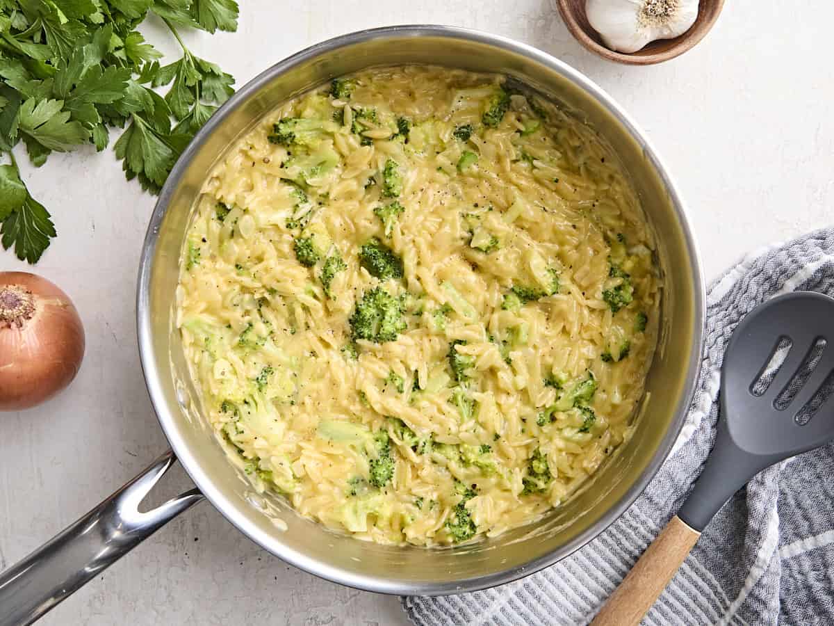 Resep Brokoli Cheddar Orzo