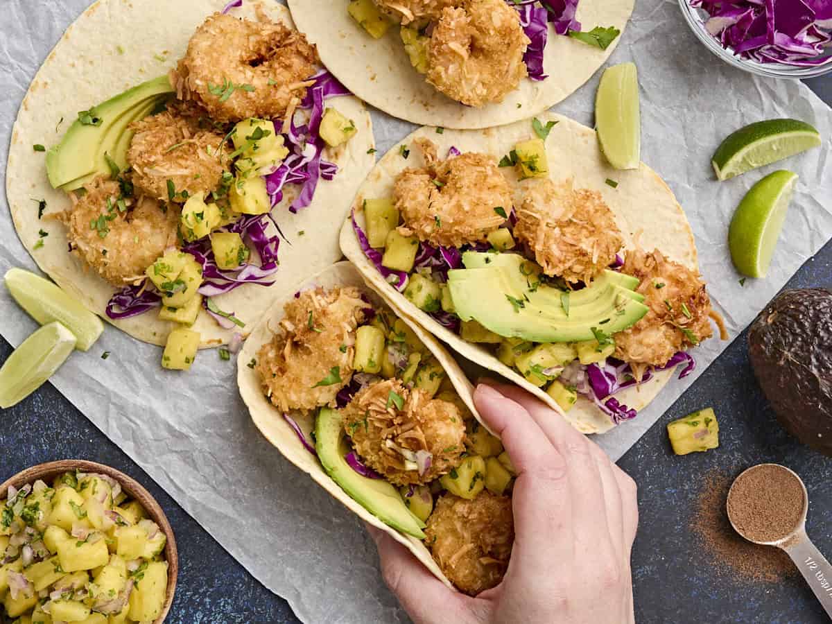 Coconut Shrimp Tacos